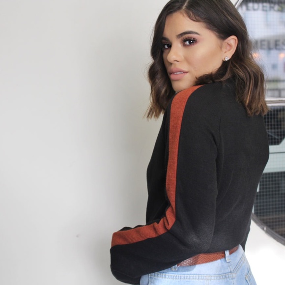 Brown Striped Top - Picture 2 of 2